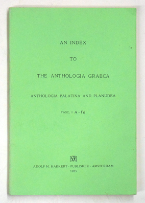 An Index to the Anthologia Graeca.