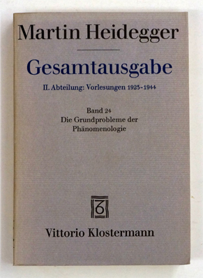 Gesamtausgabe: II. Abteilung: Vorlesungen 1925–1944. Band 24